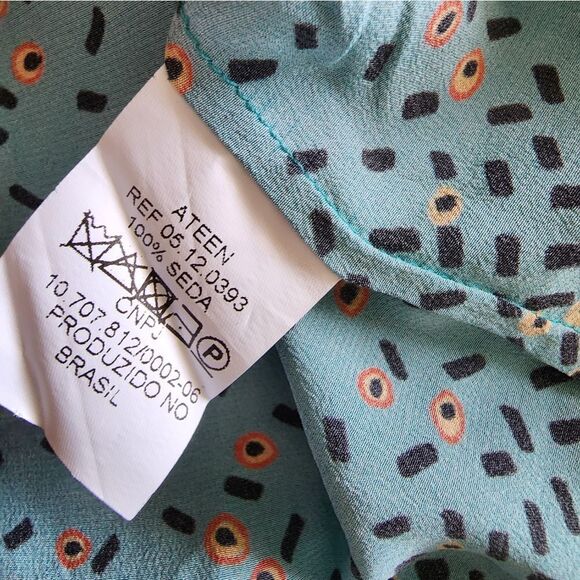 ATEEN SILK asymmetrical boho skirt and blouse made in Brazil - Picture 12 of 16